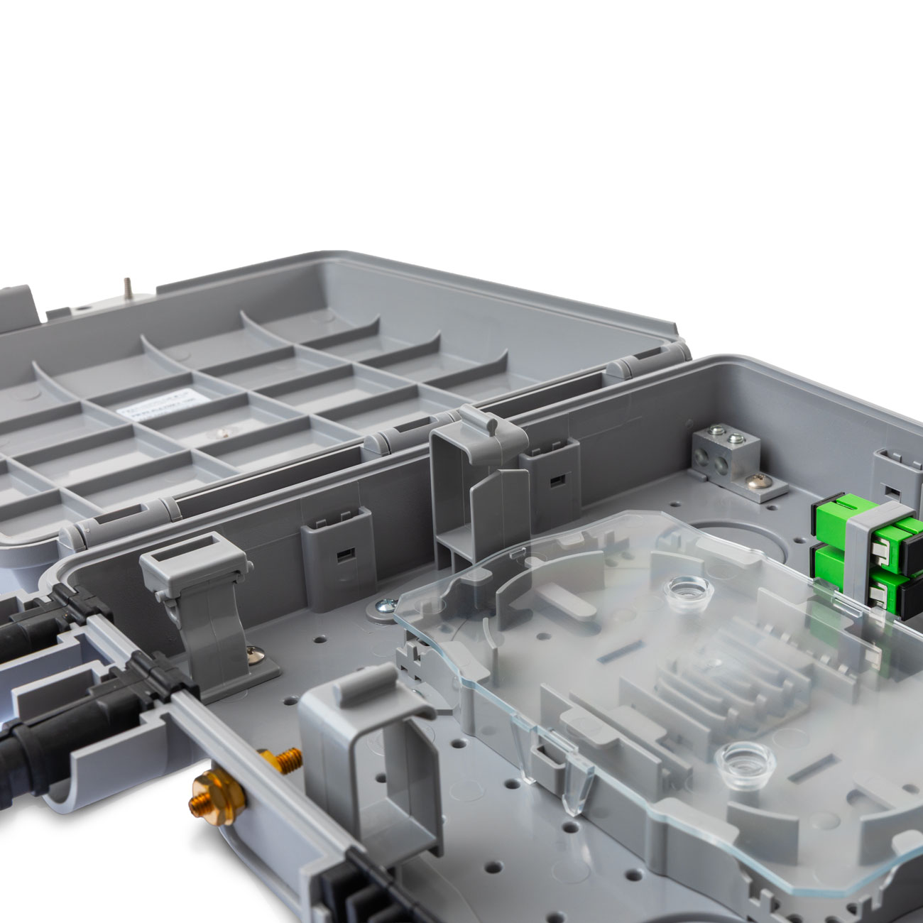 FlexMax NID w/ Fixed Splice Tray Interior Close Up