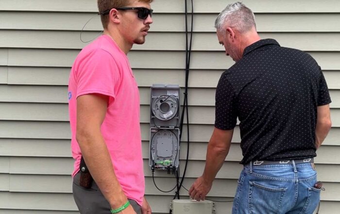 Rural internet solution fiber to home NID installation with Precision Group