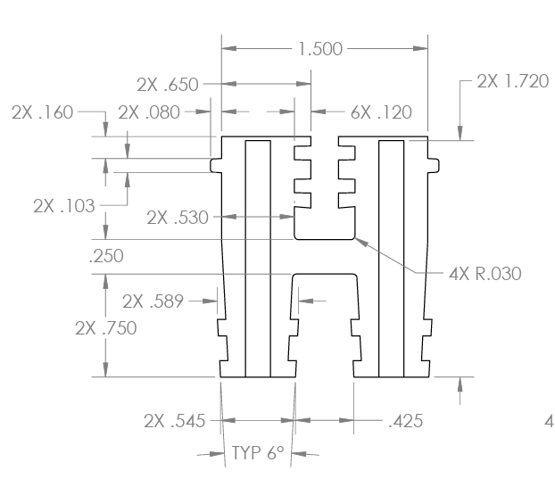fiber nid split grommet rendering